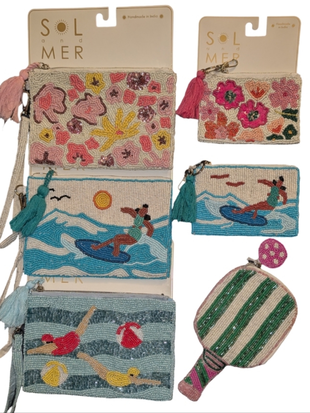 Sol and Mer Beaded Bag Duos 6pc Lot